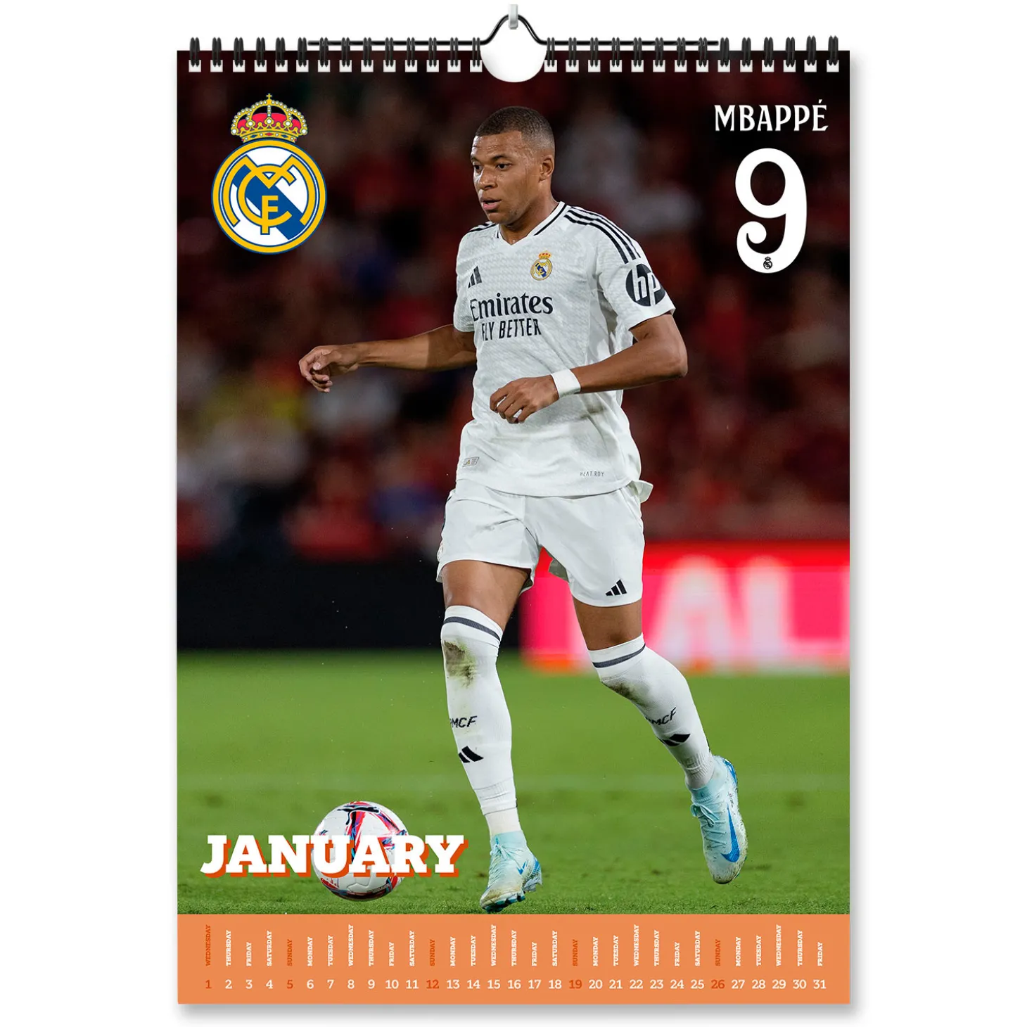 Grupo Erik Editores Stationery^A3 Calendar 2025 Real Madrid