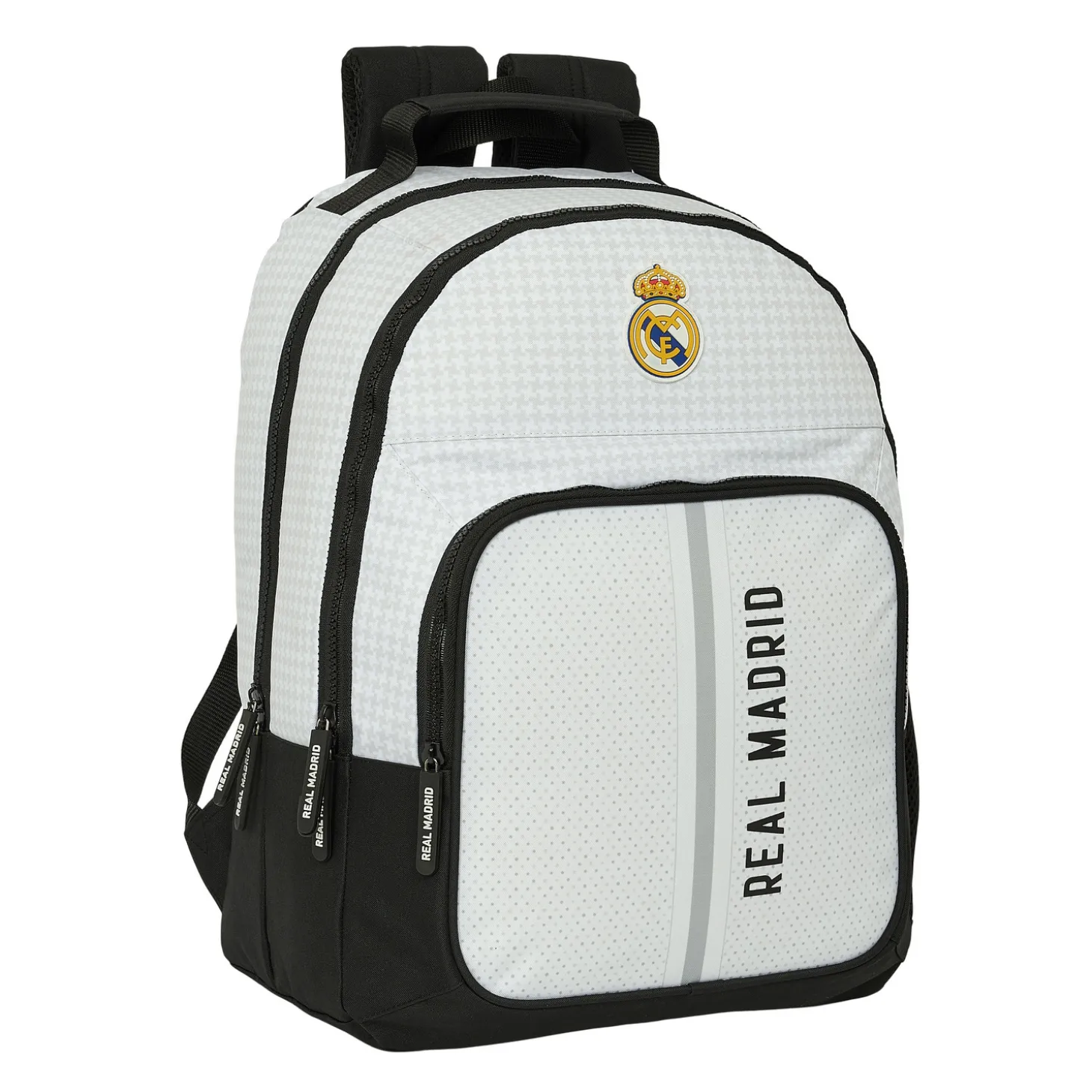 SAFTA S.A. Bags & Luggage | Back To School^Double Backpack White/Black Real Madrid