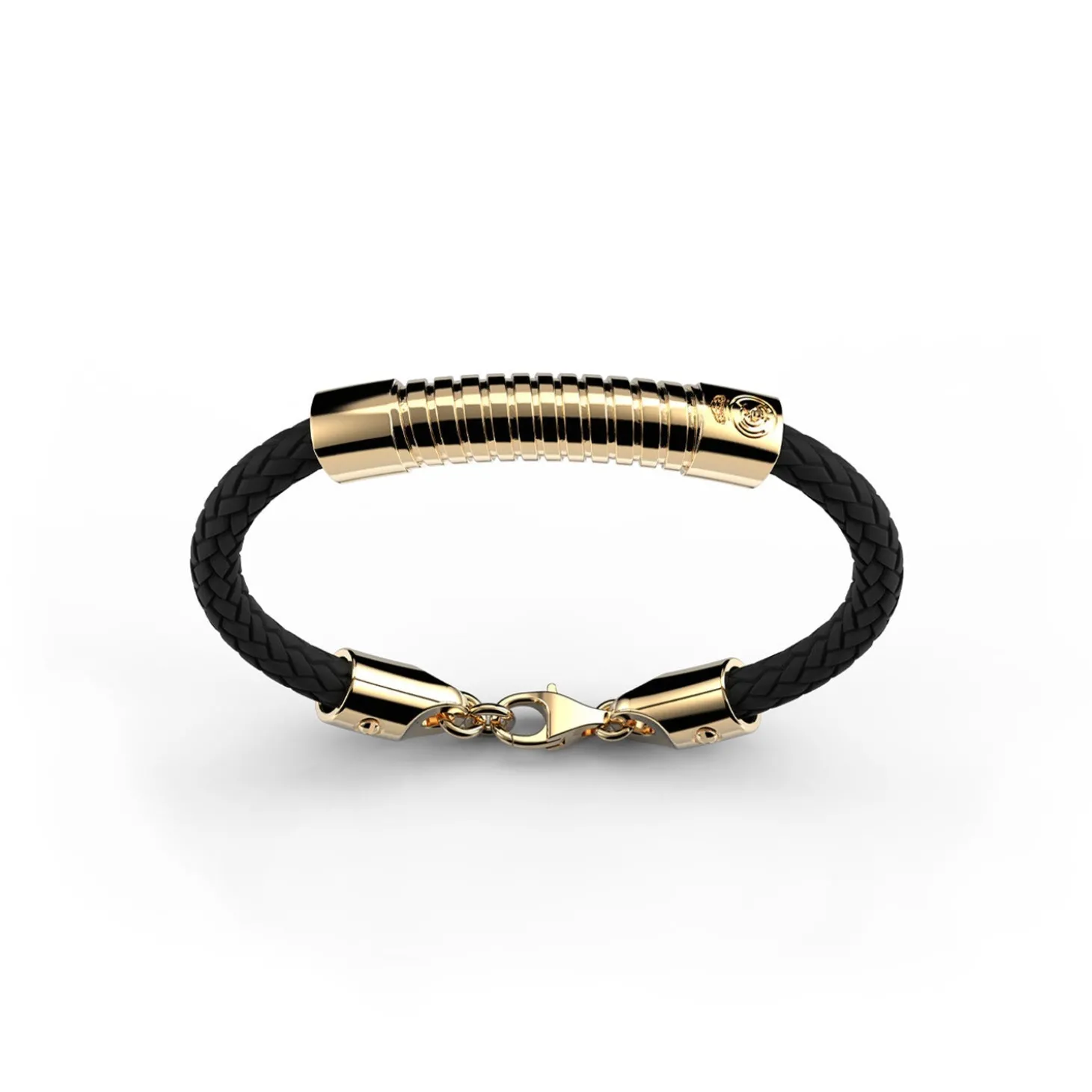 Sikno Jewellery, S.L. Jewellery^Leather Bracelet Gold Size 22