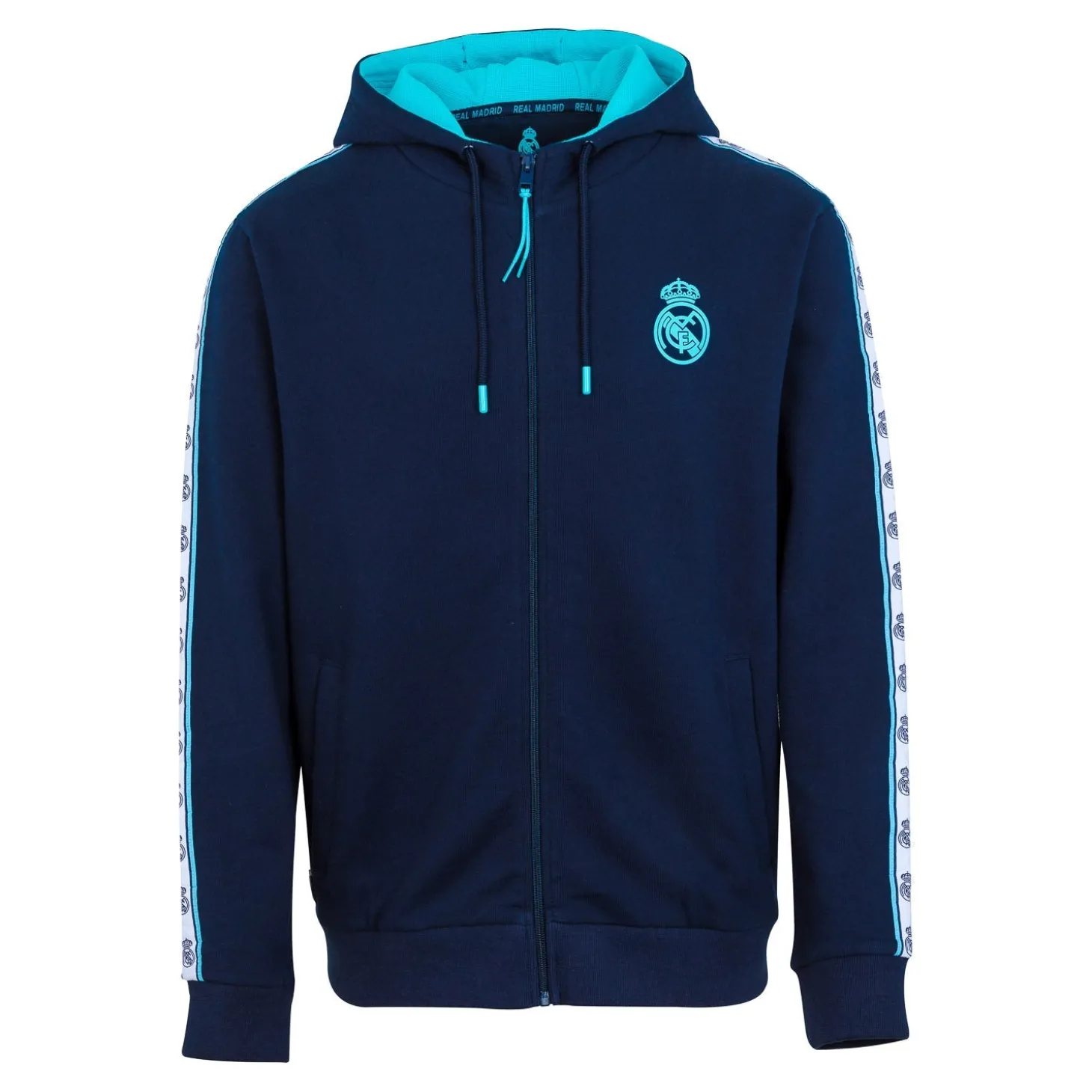Foundry Sweatshirts^Madrid Sky Mens Tape Sleeve Zip Hoodie Navy