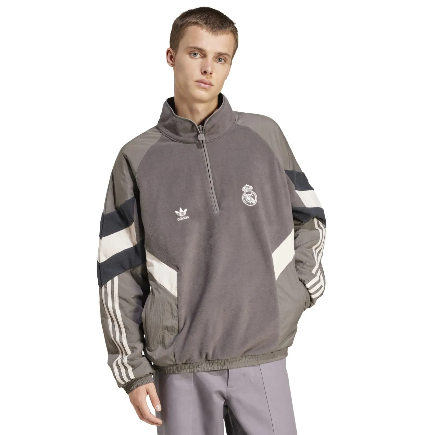 Adidas España, S.A.U Sweatshirts | Sweatshirts^Mens adidas Originals LFSTLR Fleece Sweatshirt 24/25 Charcoal