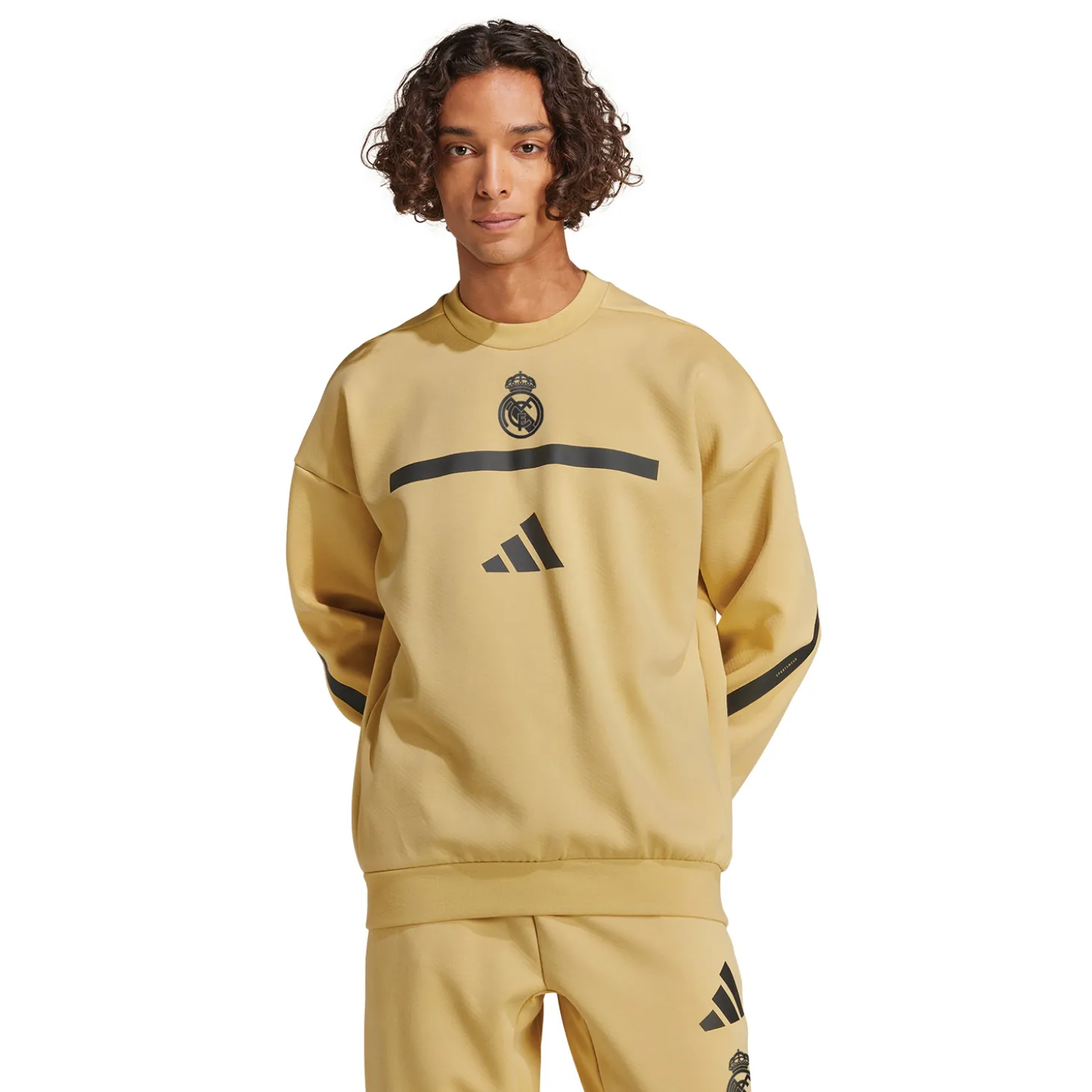 Adidas España, S.A.U Sweatshirts | Sweatshirts^Mens adidas Real Urban Crew Sweatshirt Oat