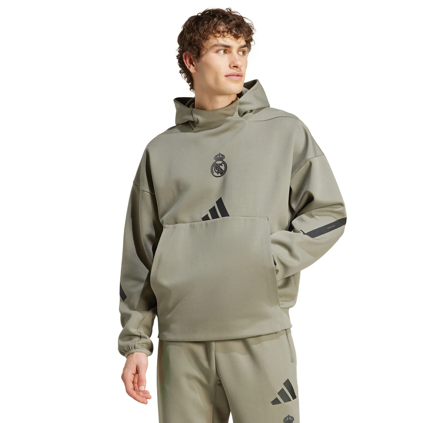 Adidas España, S.A.U Sweatshirts | Sweatshirts^Mens adidas Real Urban Hoodie Kakhi