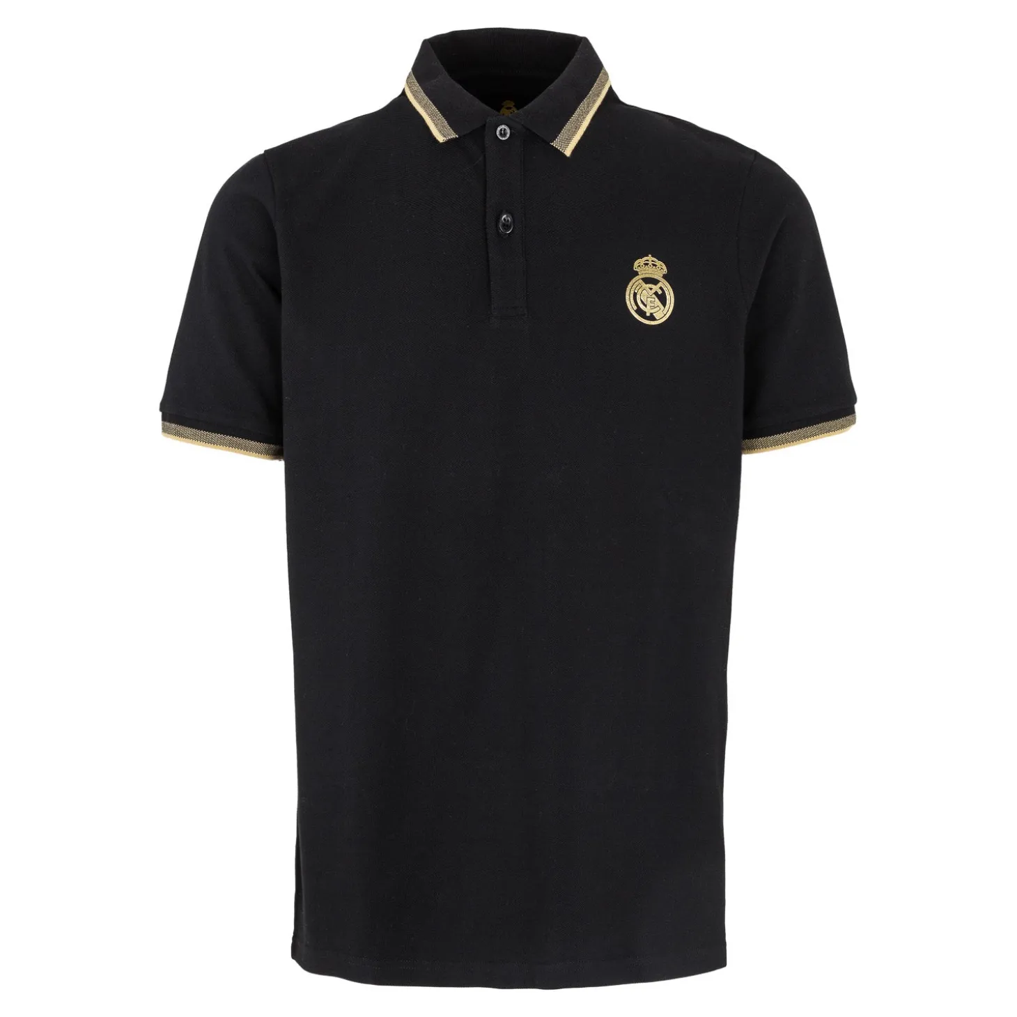 OSDM Polos^Mens Black & Gold Polo