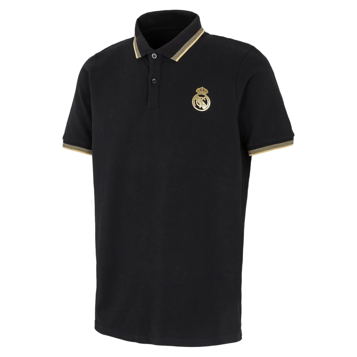 OSDM Polos^Mens Black & Gold Polo