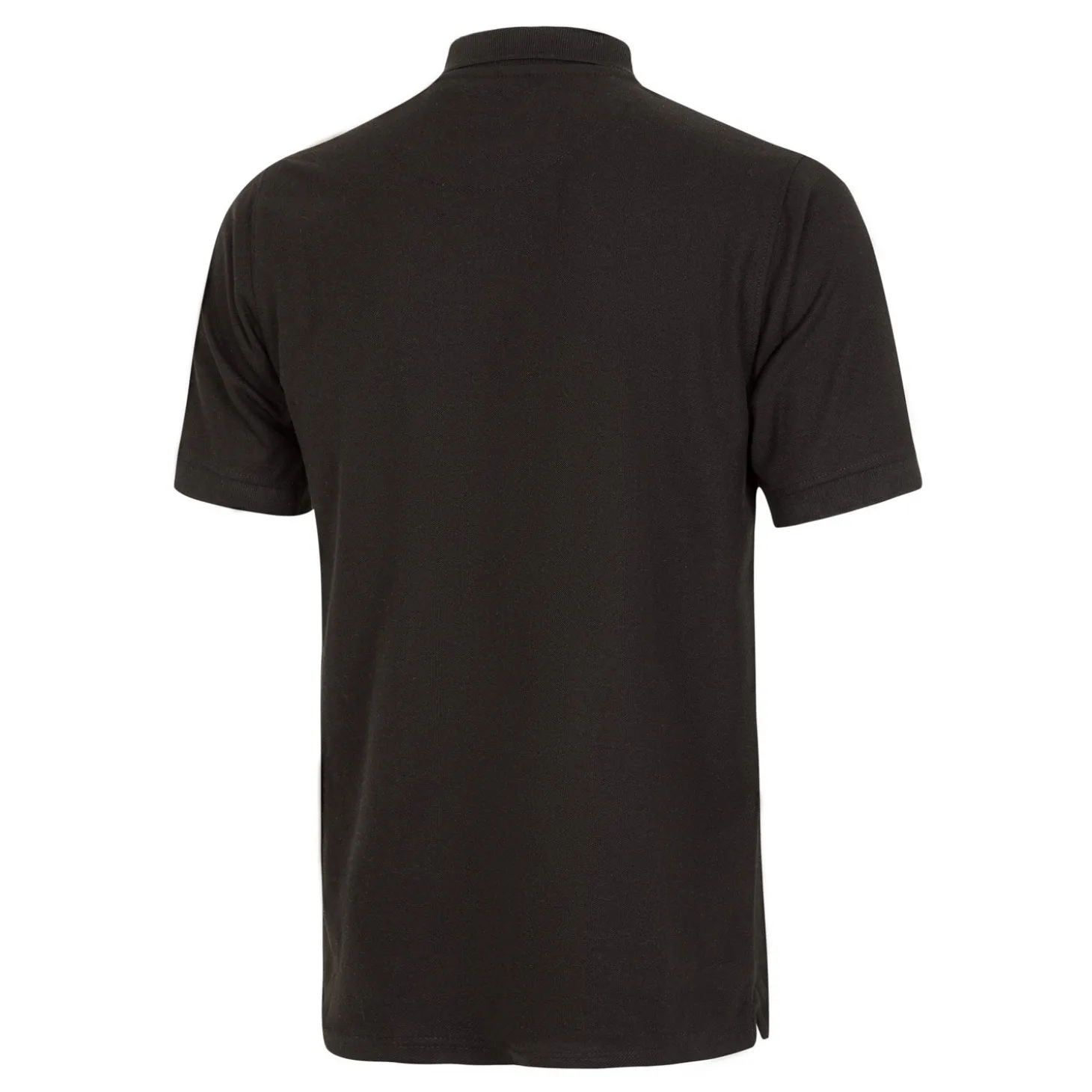 T&F Polos^Mens Essentials Color Crest Polo Black
