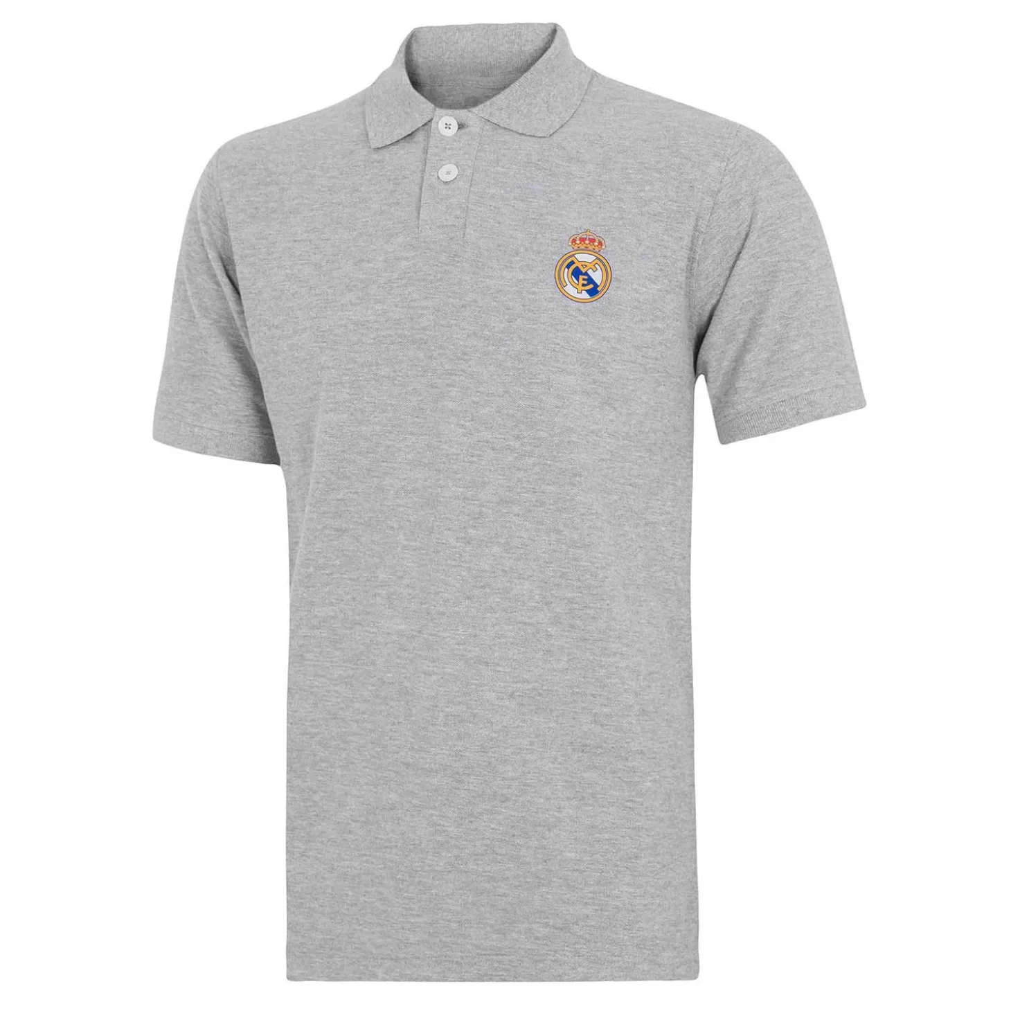 T&F Polos^Mens Essentials Color Crest Polo Light Grey