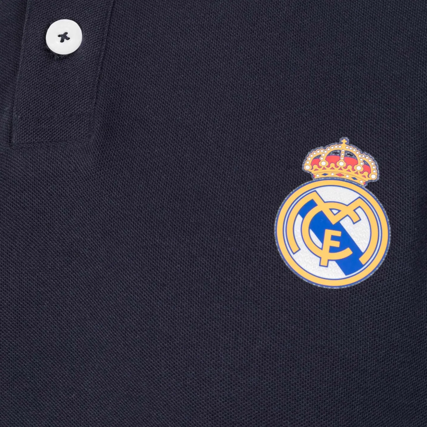 T&F Polos^Mens Essentials Color Crest Polo Navy