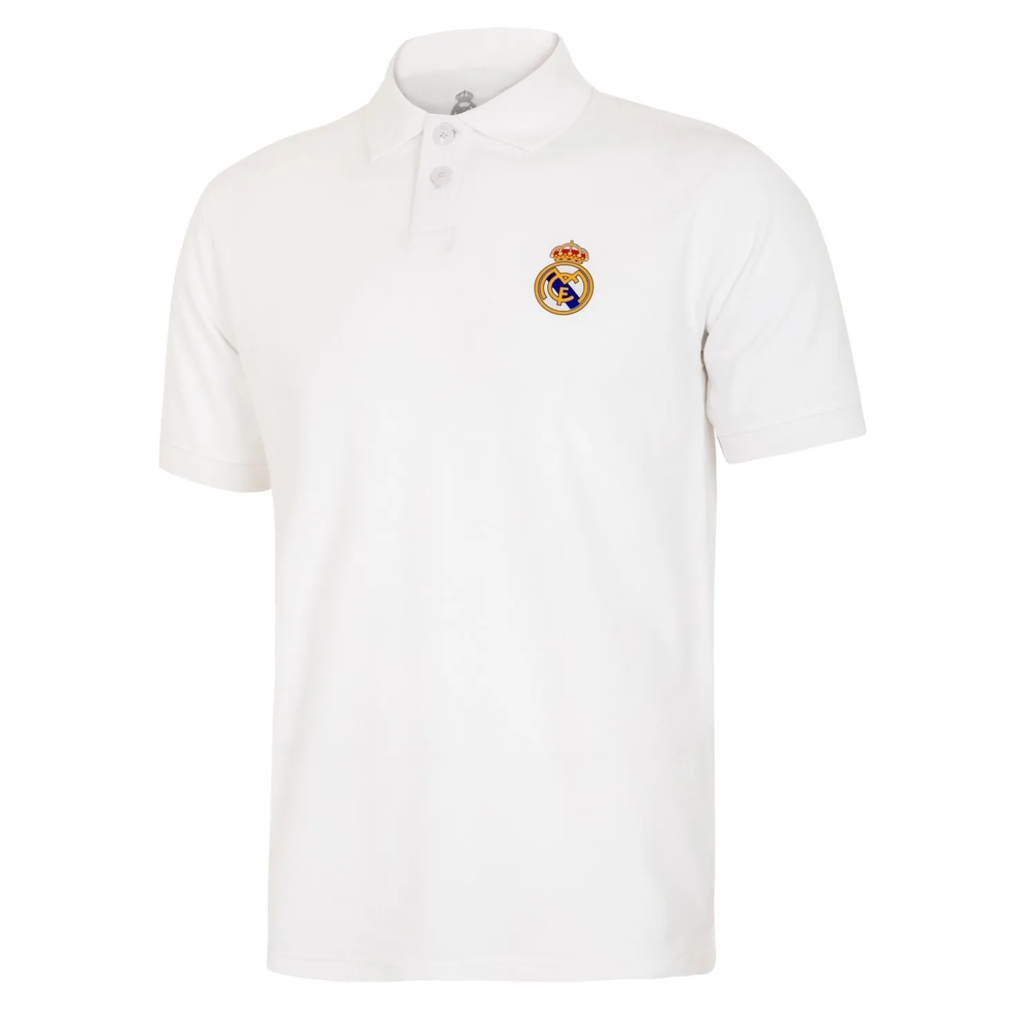 T&F Polos^Mens Essentials Color Crest Polo White