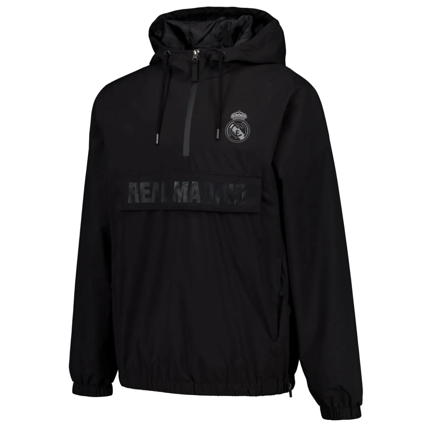 MBA Solutions Jackets^Mens Outerwear Hooded Lightweight Anorak Black Real Madrid