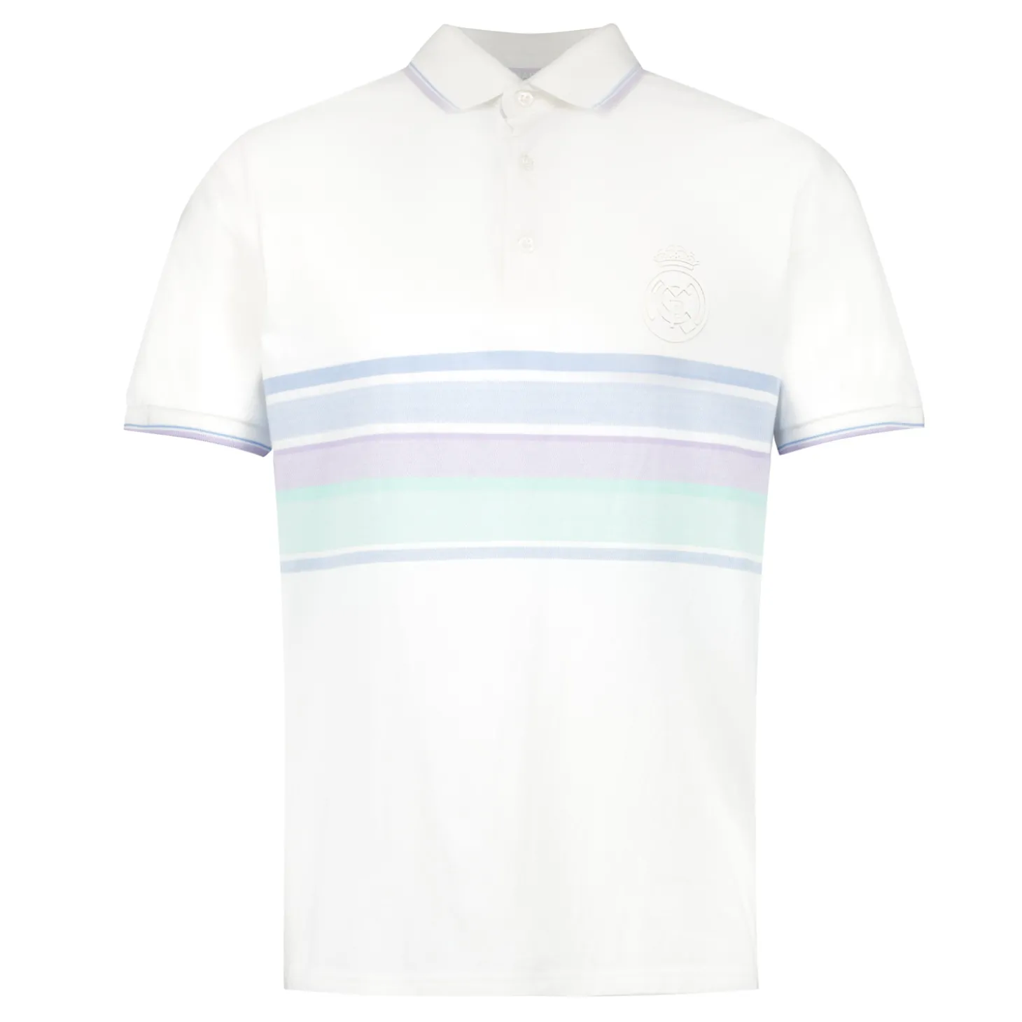 Foundry Polos^Mens Pastel Stripe Polo Shirt White Real Madrid
