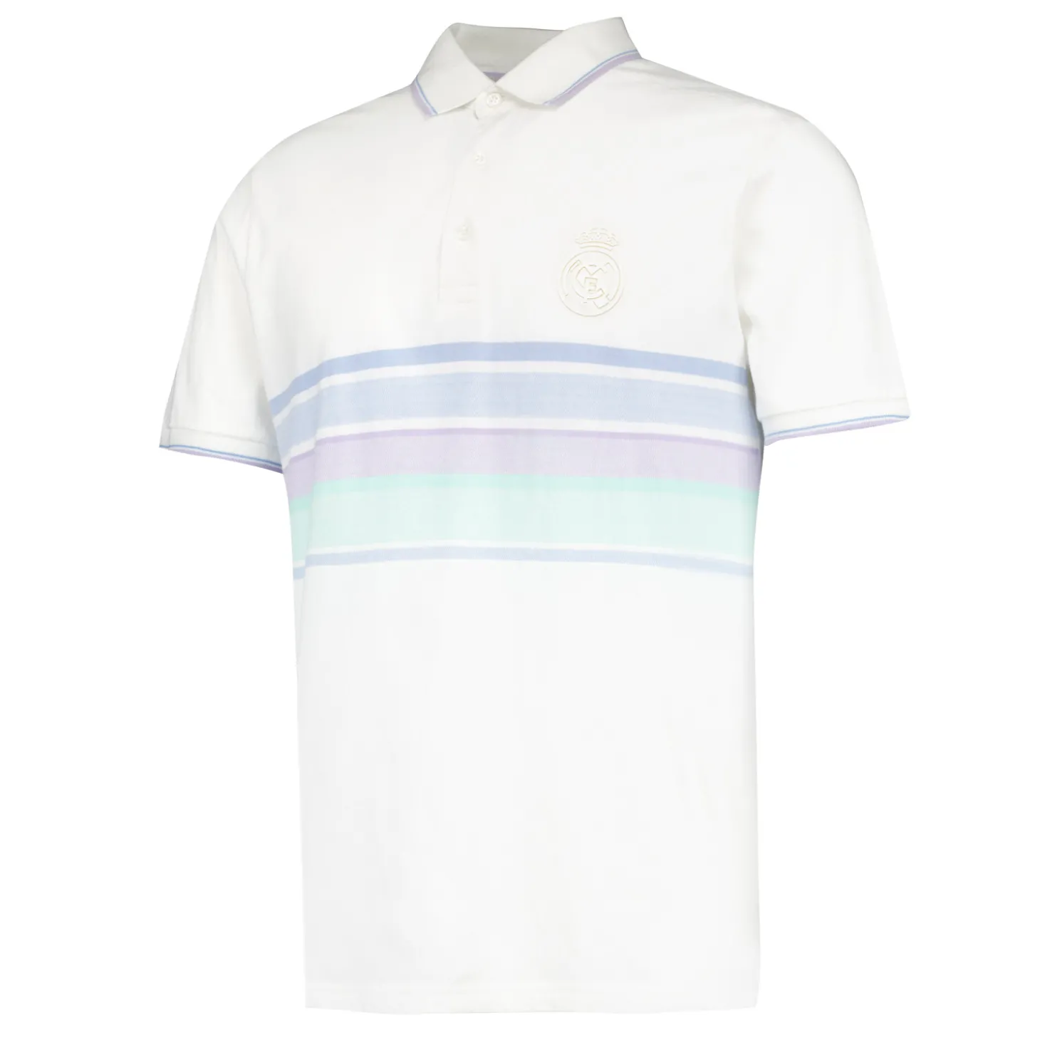 Foundry Polos^Mens Pastel Stripe Polo Shirt White Real Madrid