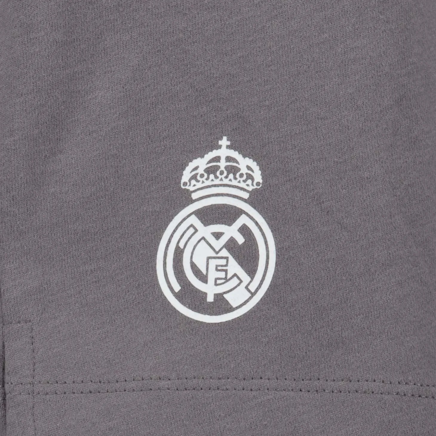 OSDM Nightwear^Mens Real Madrid White Dreams Pijama Set Henley Shorts Grey