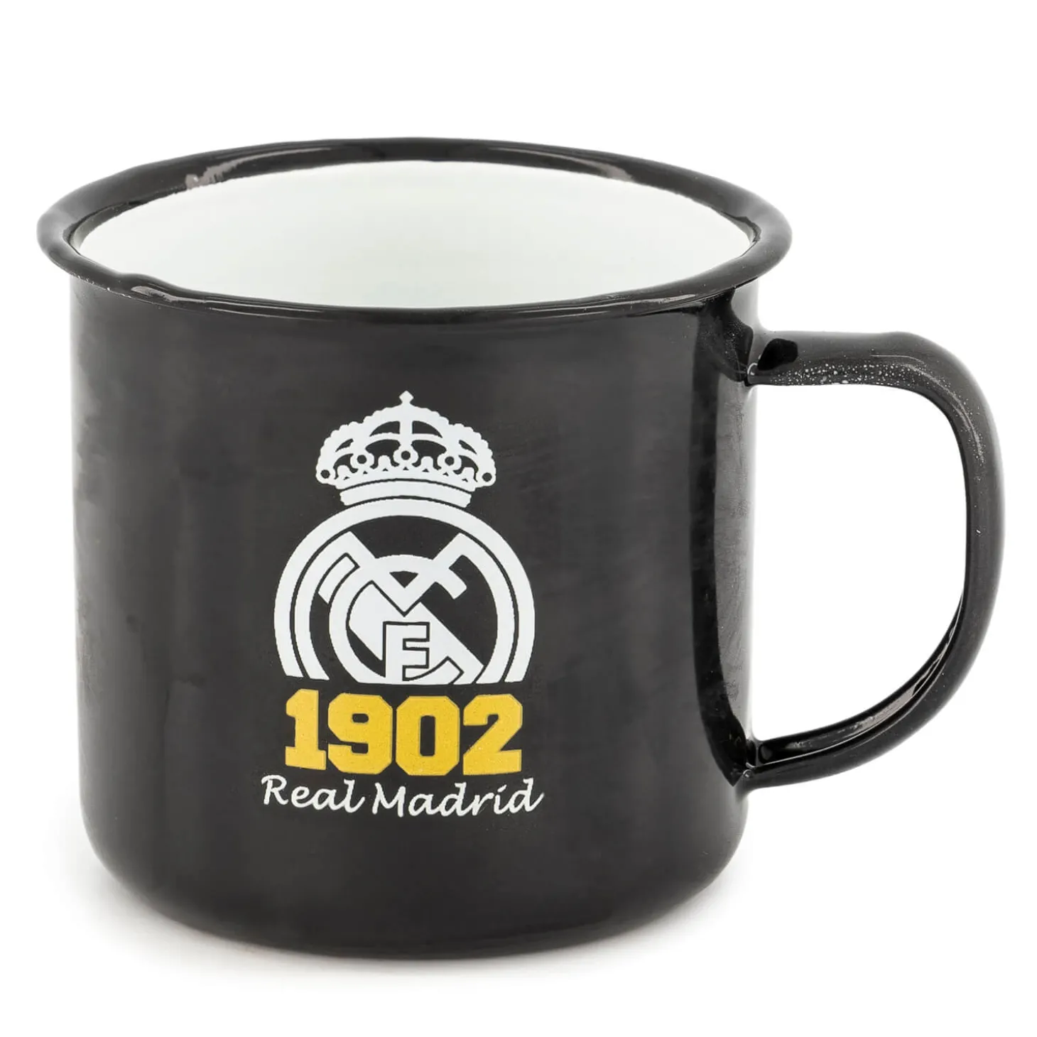 JLK Merchandising, S.L. Glassware & Cups^350ml 1902 Metalic Mug Black Real Madrid