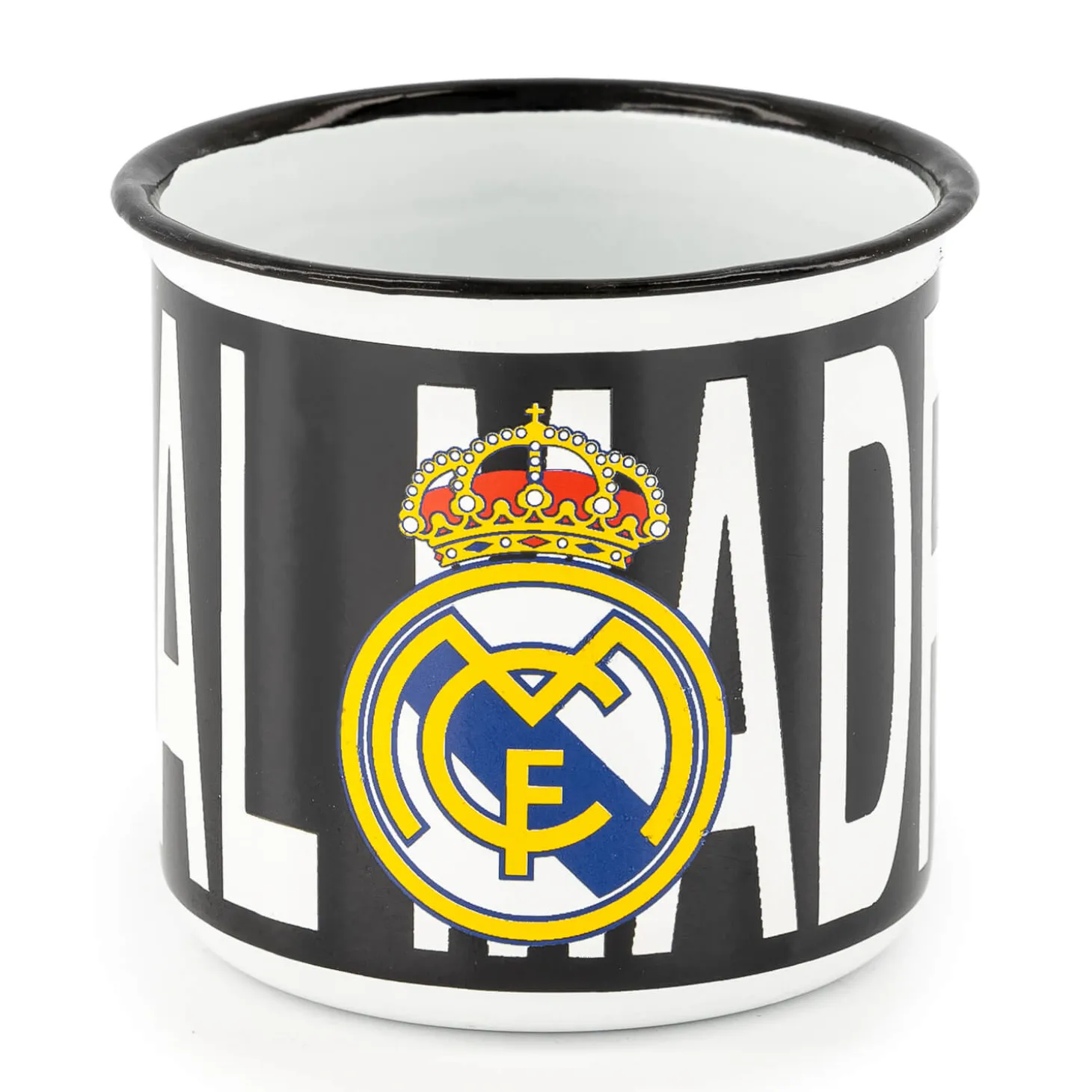 JLK Merchandising, S.L. Glassware & Cups^350ml Crest Metalic Mug White Real Madrid