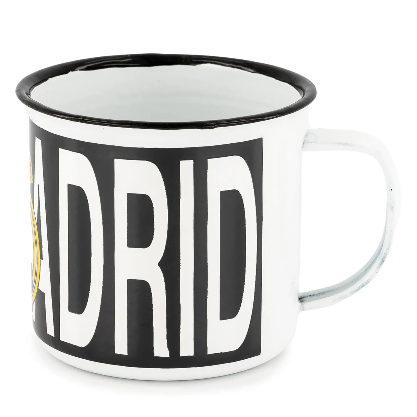 JLK Merchandising, S.L. Glassware & Cups^350ml Crest Metalic Mug White Real Madrid