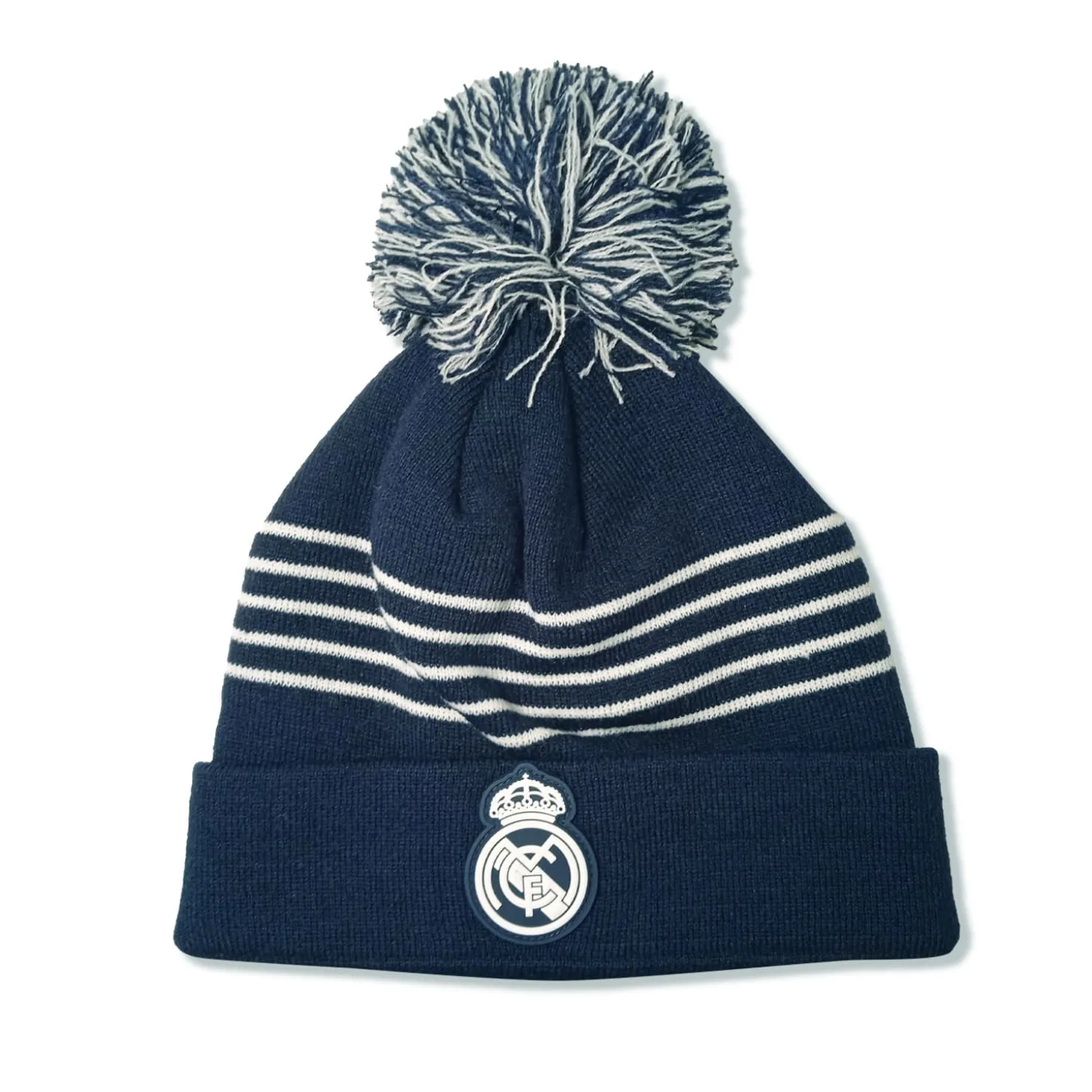 Project Rogers & JLK, S.L. Beanies^Pompom Beanie Navy White Straps Real Madrid