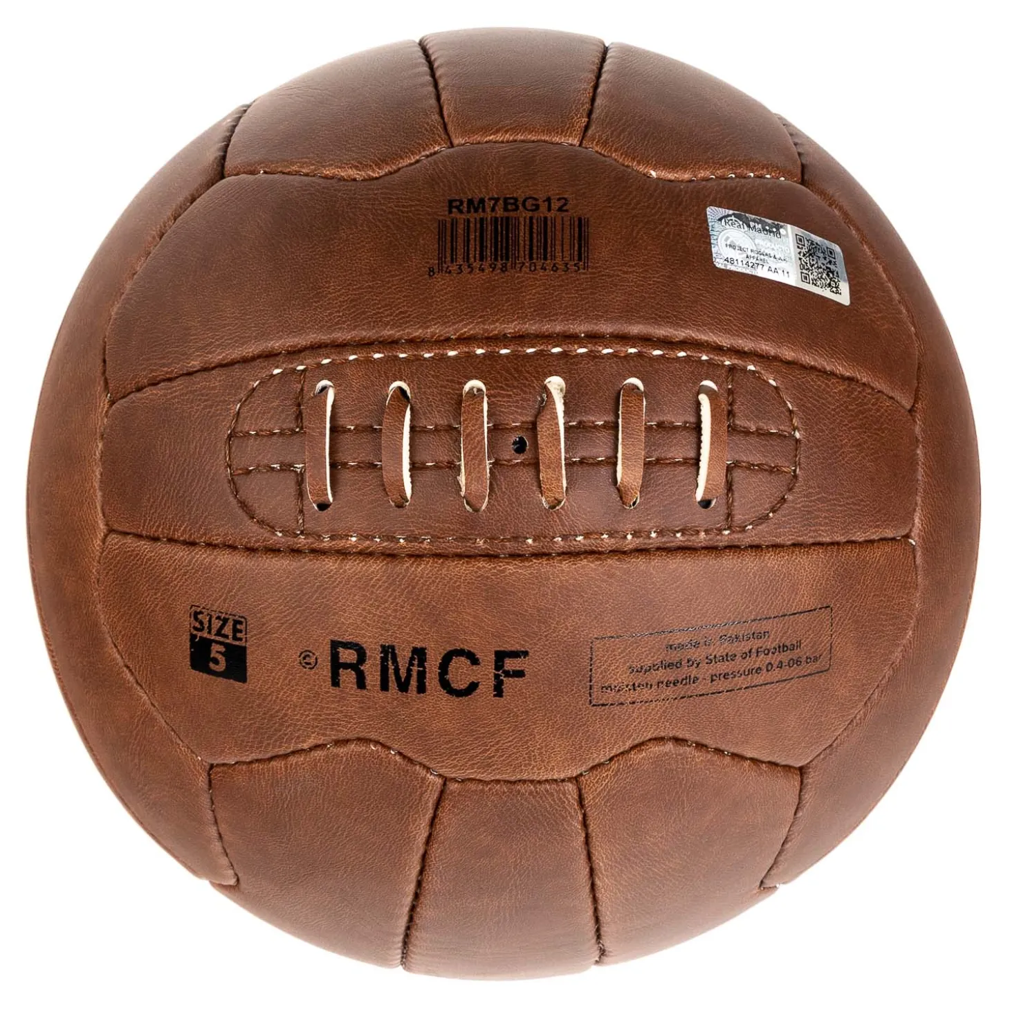 Project & Rogers Footballs^Real Madrid 1902 Historic Soccer ball -Brown