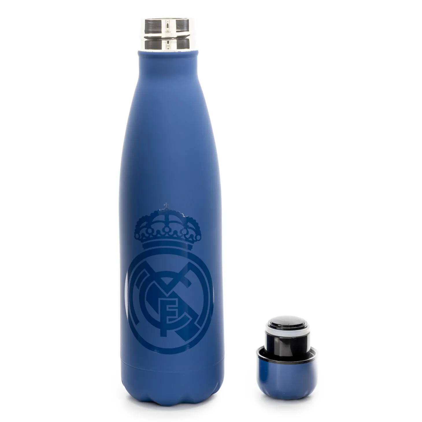 CyP Brands Evolution S.L. Glassware & Cups^Steel 500ml Rubberized Bottle Blue Real Madrid