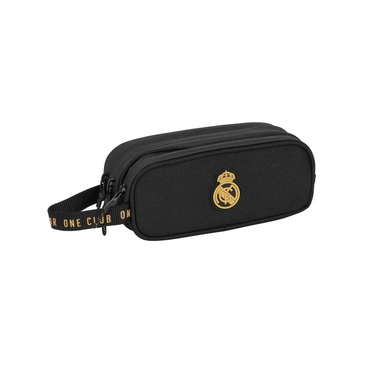 SAFTA S.A. Stationery^Triple Pencil Case Black/Mustard Real Madrid