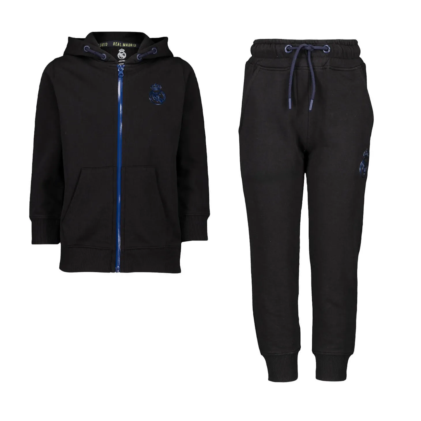ITEX Tracksuits^Youth Tracksuit Fan Kids Ombre Zip Black Real Madrid